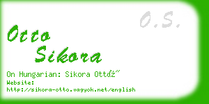 otto sikora business card